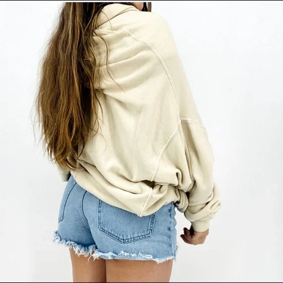 Free People L Cream Oversized Jacket - Picture 9 of 9